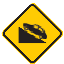 Placa A-20b, Aclive acentuado