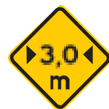 Placa A-38, Largura limitada