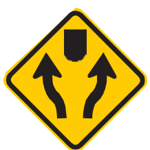 Placa A-42c, Pista dividida