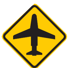 Placa A-43, Aeroporto