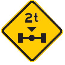 Placa A-47, Peso limitado por eixo