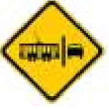 Placa A-50b, Veículos à direita, VLT à esquerda