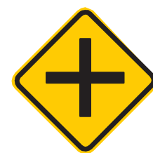 Placa A-6, Cruzamento de vias