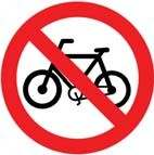 Placa R-12, Proibido trânsito de bicicletas